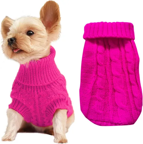 Miniatura 6 de Suéteres para perros pequeños, suéteres para mascotas, ropa de punto clásica, ropa de invierno para niñas, ropa de perro chihuahua, abrigo cálido