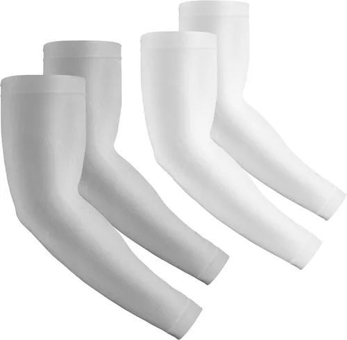 Miniatura 25 de 2 pares de mangas de compresión con protección UV para hombres, mujeres y jóvenes, cubierta de tatuaje, UPF 50