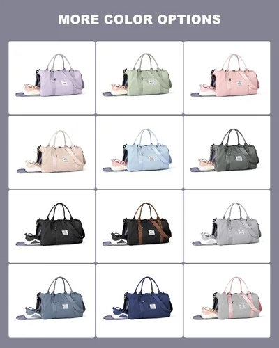 Miniatura 7 de Bolsa de lona de viaje bolsas de fin de semana para mujeres y hombres bolsa de transporte durante la noche bolsa de hospital bolsa de gimnasio