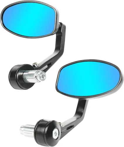 RACOONA Espejos de Extremo de Manillar, Espejos Laterales Antirreflejos para Manillar de Motocicleta, Se Adapta a la Mayoría con Manillar de 7/8''