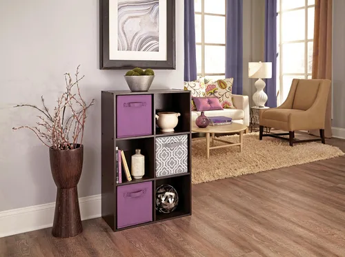 Miniatura 3 de Cajón de tela cúbico ClosetMaid 11469, morado, empaque de 2