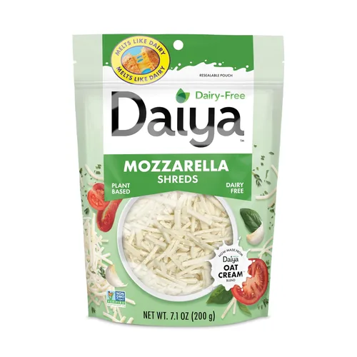 Daiya, Trituras de queso vegano estilo mozzarella sin lácteos, 7.1 onzas
