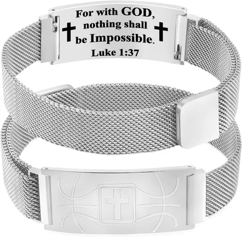 Miniatura 133 de Regalos de graduación, pulsera de fútbol, fútbol, baloncesto, béisbol, regalos de pulsera, pulseras de cruz de fe para hombres, bautismo, primera