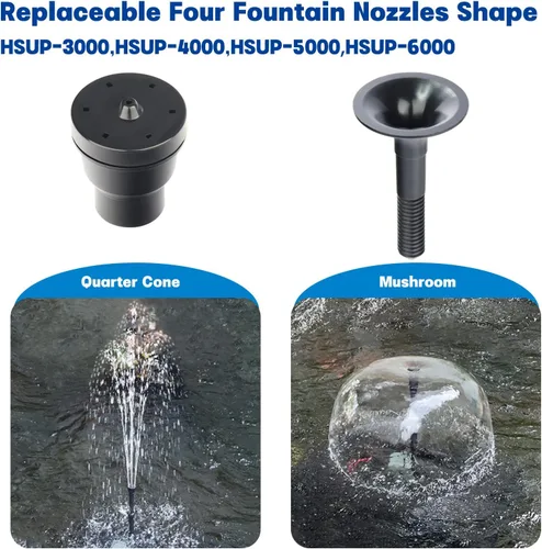 Miniatura 4 de OYO WATER Bombas sumergibles para estanques al aire libre, bomba de fuente de agua de 780 GPH con kits de fuente para estanques pequeños