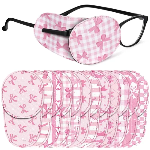 Miniatura 17 de Newcotte 12 piezas de parche para ojos para niños, reutilizable, ajustable, para niñas y niños, para gafas, para ojo izquierdo o derecho, patrones