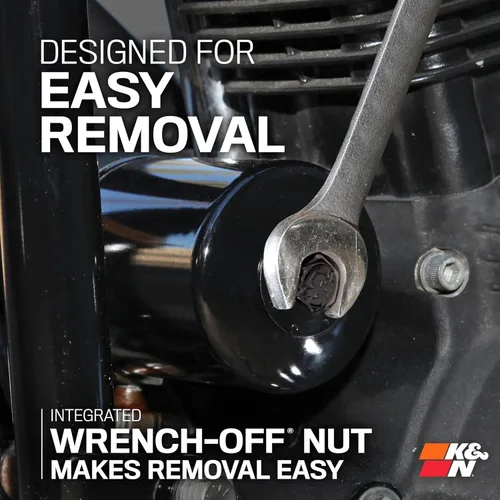 Miniatura 2 de Filtro de aceite K&N Powersports de alto rendimiento, Cromado
