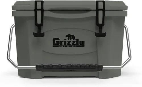 Grizzly 20 Cooler | Cofre de hielo de 20 cuartos de galón duradero con aislamiento rotomoldeado | Fabricado en Estados Unidos | Garantía de por vida