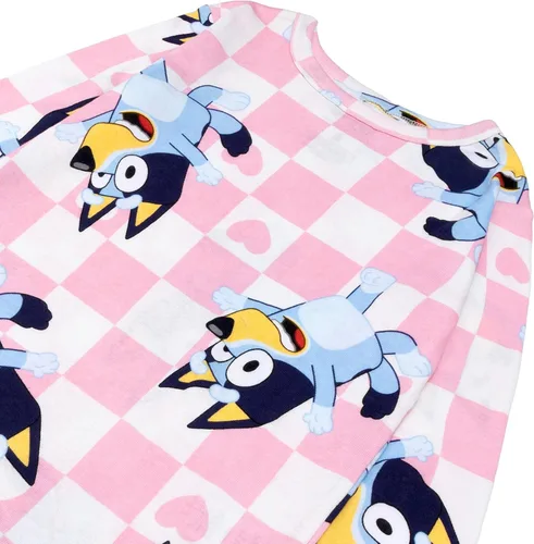 Miniatura 4 de Bluey Conjunto de pijama de algodón ajustado de 4 piezas, suave y lindo para niñas