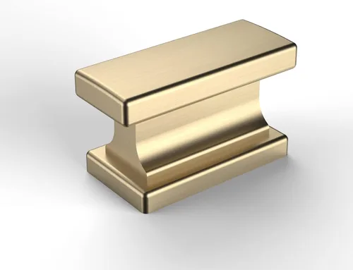 Miniatura 38 de Amerdeco - Paquete de 6 perillas en negro mate para gabinete, un solo orificio de 1.46 pulgadas, manijas para armarios, tiradores rectangulares