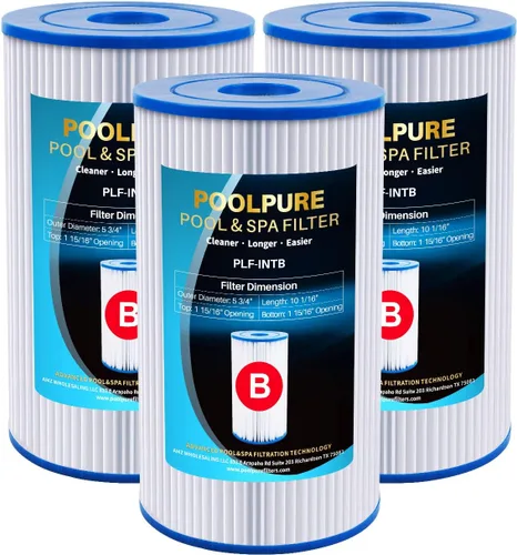 Miniatura 11 de POOLPURE Filtro de repuesto tipo B para piscina, compatible con el cartucho de filtro de piscina Intex 29005E Easy Set, 6