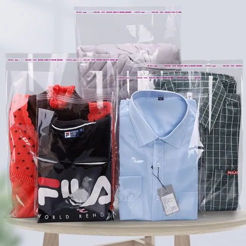 Miniatura 7 de Keoferlo 100 bolsas de celofán autosellantes de 12 x 16 pulgadas, bolsas de plástico grandes de polietileno transparente para envolver ropa, sábanas