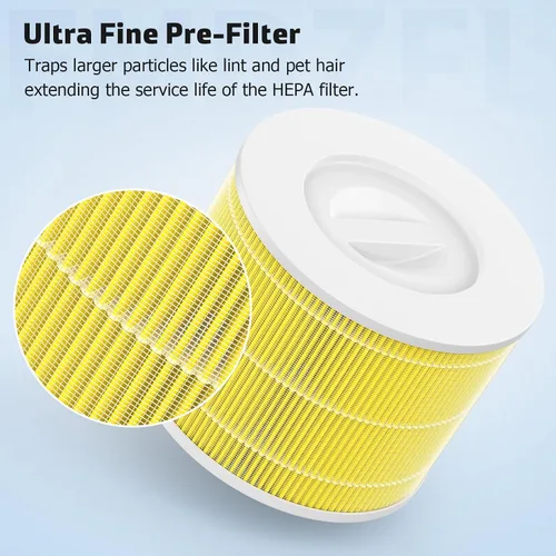 Miniatura 5 de Core 300 - Filtro de repuesto compatible con Levoit Core 300, Core 300S, Part# Core 300-RF-PA, paquete de 2, amarillo