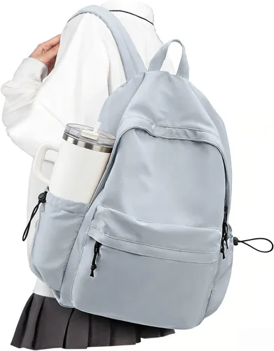 Miniatura 7 de VECAVE - Mochila ligera para mujeres y hombres, mochila de viaje casual para portátil, A-Negro, Grande, Mochila