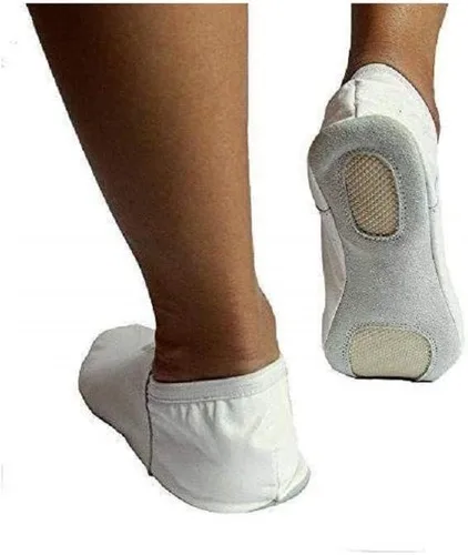 Miniatura 3 de Zapatillas de gimnasia con suela de caucho, zapatillas de gimnasia en piel de cabra, todos los tamaños, estilo similar a Capezio