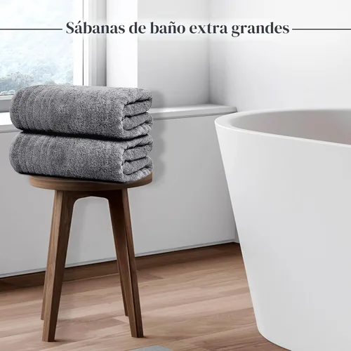 Miniatura 2 de Tens Towels – Juego de toallas de 13.27 oz/yd² (450g/m²), paquete de 2 unidades, paquete de 4 unidades, paquete de 6 unidades, paquete de 8 Gris