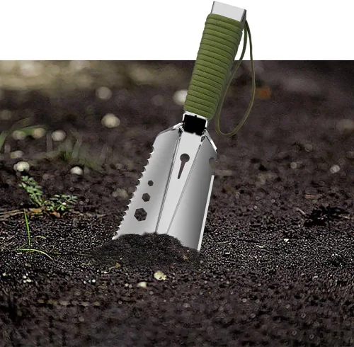 Miniatura 6 de Palas de camping, palas portátiles, herramientas de campamento ultraligeras, pala de zapadores, para jardinería, tiendas de campaña (A)
