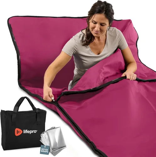 Miniatura 11 de Manta de sauna infrarroja LifePro para desintoxicación y relajación – Sauna portátil de infrarrojos lejanos para el hogar para desintoxicación
