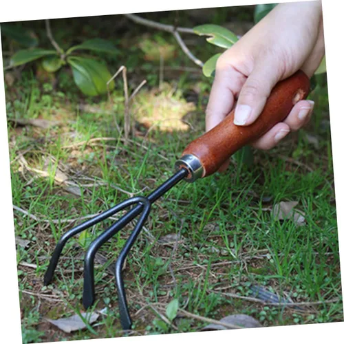 Miniatura 2 de Mini herramienta de jardín para plantar y deshierbar pequeña pala de acero, rastrillo de mano de pala estrecha y azada de doble propósito