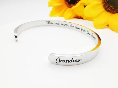 Miniatura 247 de Pulseras inspiradoras para mujer, joyería de acero inoxidable, con refranes, pulsera motivacional con mensaje oculto, pulseras grabadas para mejor
