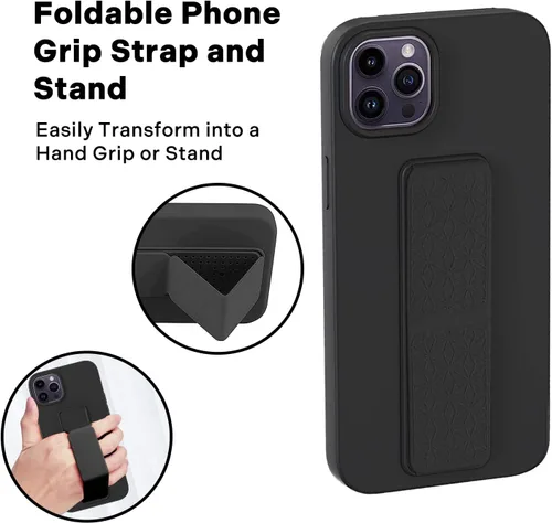 Miniatura 4 de Phone Loops - Funda para iPhone 14 Pro Max con soporte y correa de agarre, funda para teléfono con soporte plegable y soporte de correa de agarre