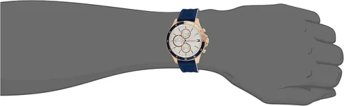 Miniatura 6 de Tommy Hilfiger Bank 1791778 Reloj de cuarzo para hombre, Blanco, Solo