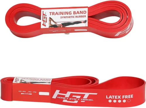 Miniatura 6 de HGT - Banda de resistencia larga – Banda de entrenamiento extra fuerte sin látex para mujeres y hombres – Soporta estiramiento, yoga y pilates