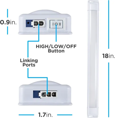 Miniatura 3 de GE - Barra de luz LED fina de alta calidad para debajo del clóset, 12 pulgadas, enchufable, convertible a cable directo, enlazable, 38846