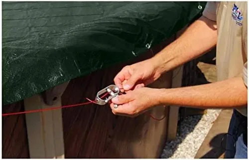 Miniatura 6 de Supreme - Cubierta de piscina de invierno para piscinas redondas de 12 pies Verde/Negro Fácil de instalar, protección UV y duradera Incluye