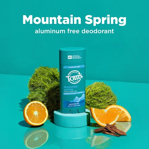 Miniatura 2 de Tom's of Maine Mountain Spring Desodorante Natural Sin Aluminio Para Mujeres y Hombres Se Aplica Transparente Protección Contra Olor