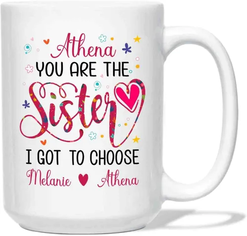 Miniatura 12 de Taza de café personalizada con diseño de flores con texto en inglés "If Friends Were Flowers I'd Pick You", taza de café de 11 onzas, 15 onzas