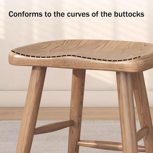 Miniatura 5 de Juego de sillas de comedor de madera, silla de comedor moderna, sillas de cocina de granja, taburete de vestíbulo, silla sin brazos para cocina