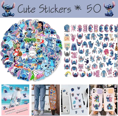 Miniatura 7 de EMISOO Stitch Merchandise Stuff Set de regalo para niñas, bolsa con cordón de dibujos animados de Stitch Anime, cordón para llavero, pulseras