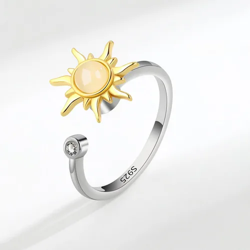 Miniatura 89 de Anillo de plata 925, anillos de plata ajustables para mujer, anillos de pulgar abiertos, anillos de circonio, anillos ajustables, anillos abiertos