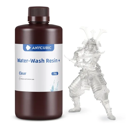 Miniatura 30 de ANYCUBIC Resina de impresora 3D lavable al agua 2.0, resina 3D de alta precisión de 405 nm, resina de fotopolímero de baja contracción para Gris