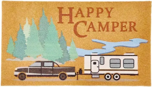 Miniatura 13 de Aucuda Happy Camper - Tapete para puertas interiores y exteriores, tapete de bienvenida para puerta delantera, caravana, 24 x 16 pulgadas, Vida Rv