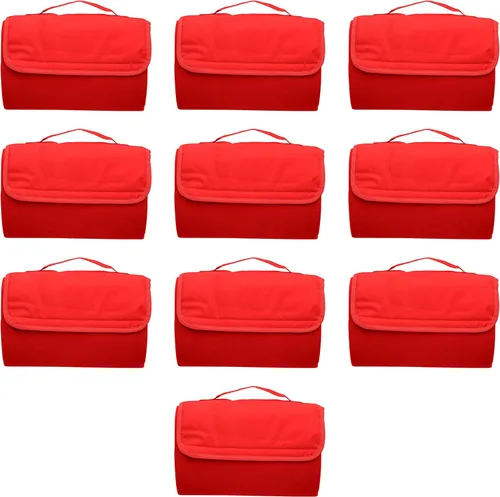Miniatura 17 de DISCOUNT PROMOS Juego de 10/50/100 mantas de pícnic enrollables, paquete personalizado a granel, ideal para camping, picnic, playa, deportes al aire