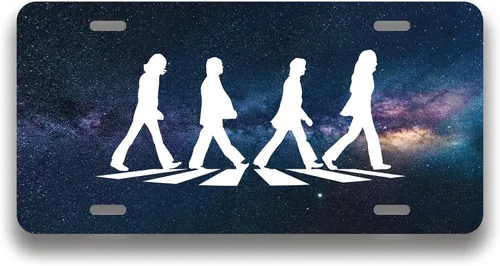 Beatles Abbey Road Crosswalk Space Band Disco de vinilo icónico Abbey Road Crosswalk Merchandise Memorabilia UV Full Color Matrícula Aluminio UV010
