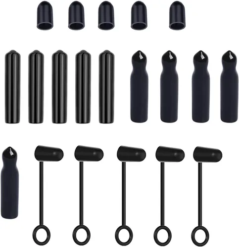 Paquete de 20 vertedores de botellas, cubiertas antipolvo, dispensador de botellas de aceite de oliva, tapas de goma para licor, vertidos de flujo