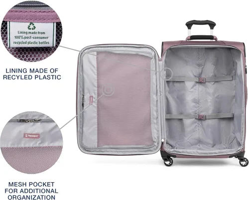 Miniatura 234 de Travelpro Maxlite 5 - Juego de 2 piezas de equipaje de mano de tela, expandibles con 4 ruedas giratorias, bolso blando para debajo del asiento, Negro
