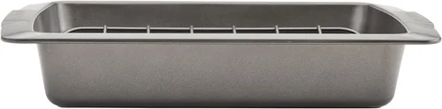 Miniatura 2 de Farberware Bakeware - Sartén antiadherente para asar con estante en U, 14.75 pulgadas x 10.75 pulgadas, color gris