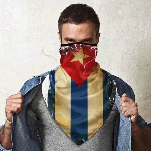 Miniatura 4 de 3 máscaras faciales con bandera, cubrecuello, transpirable, bufanda, pasamontañas, para el polvo