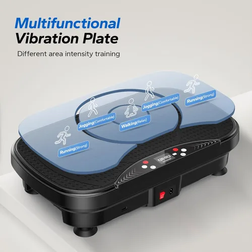 Miniatura 5 de MERACH Vibration Plate Exercise Machine, Vibration Plate for Lymphatic Drainage Weight Loss, Vibrating Plate Exercise Machine with Bluetooth and LED