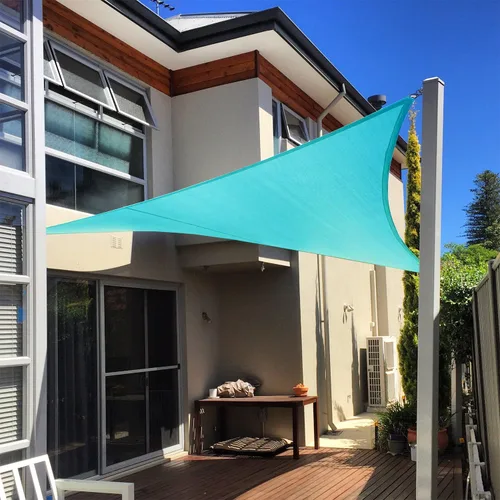 Miniatura 8 de E&K Sunrise - Toldo para exteriores, tipo vela, sombra, protección para rayos UV, poliuretano, Turquesa Verde