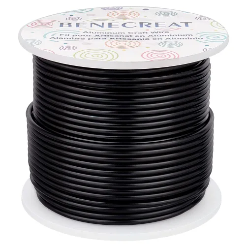 Miniatura 56 de BENECREAT -Alambre de aluminio para joyería de calibre 9, 55 pies, alambre metálico flexible para esculpir, ideal para manualidades de Halloween