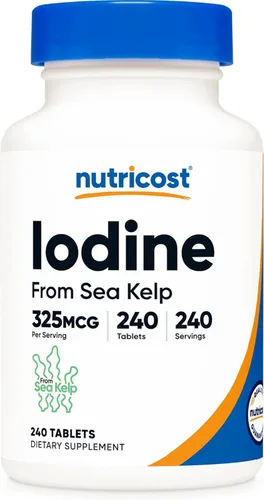 Miniatura 6 de Nutricost Yodo (yodo natural de algas marinas orgánicas) 325 mcg, 120 cápsulas, vegetariano, sin OMG y sin gluten