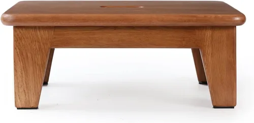 Miniatura 4 de CONSDAN Taburete escalón para cama - Roble cultivado en EE.UU., taburete de madera para adultos y personas mayores, 6.5" de alto, alfombrilla