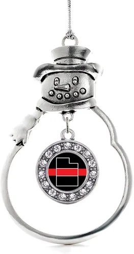 Miniatura 188 de Inspired Silver - Roller Queen - Adorno de Navidad plateado - Adorno circular para árbol de Navidad con circonita cúbica - Decoración colgante