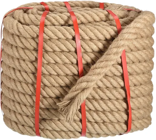 Miniatura 9 de uxcell Cuerda de yute natural, 1-1/2 pulgadas x 50 pies de grosor, cuerda de manila trenzada multiusos para tira y afloja, hamaca, escalada