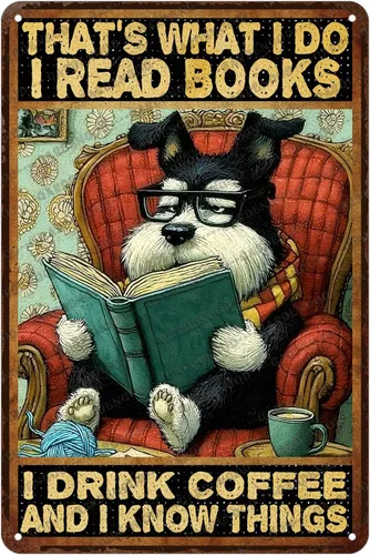 Miniatura 17 de Cartel de café con texto en inglés «Because Murder Is Wrong», póster metálico de 16 x 12 pulgadas CAFÉ CAT 3