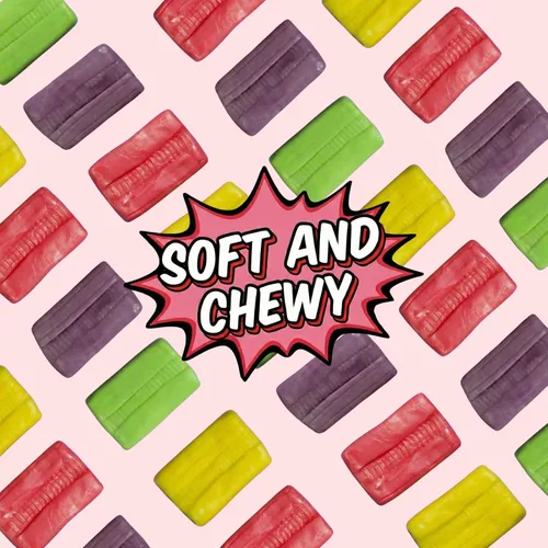 Miniatura 3 de Caramelo clásico Taffy de 5 libras, 280 piezas masticables envueltas con frutas Aprox. 280 unidades, envueltos individualmente a granel, dulces